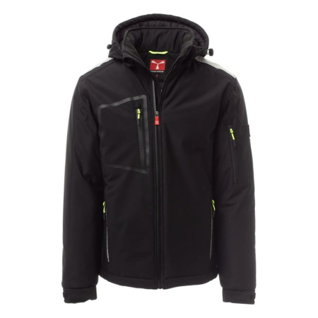 Scule & unelte - Jacheta softshell de iarna Payper Stream Pad, 100% Soft-Shell 78% nylon + 22% elastane, Black/Black, marime S