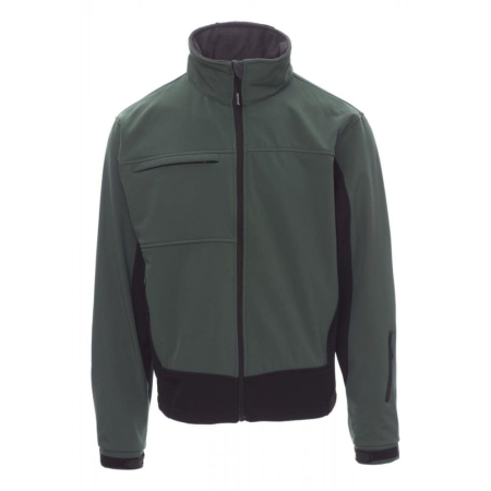 Scule & unelte - Jacheta softshell Payper Storm, Soft-Shell 93% polyester + 7% elastane, Green/Black, marime M