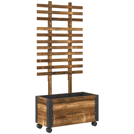 Decoratiuni -  Jardiniera cu Spalier pentru Plante Agatatoare si Roti