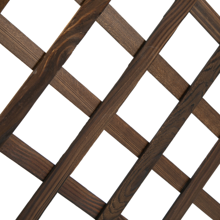  Jardiniera de Exterior cu Spalier, Grilaj pentru Plante Cataratoare si Ghiveci, 72.5x31.5x149.5 cm, Lemn Natural [8]