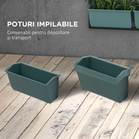  Jardiniera de perete pe 3 nivele cu 6 ghivece pentru int [6]