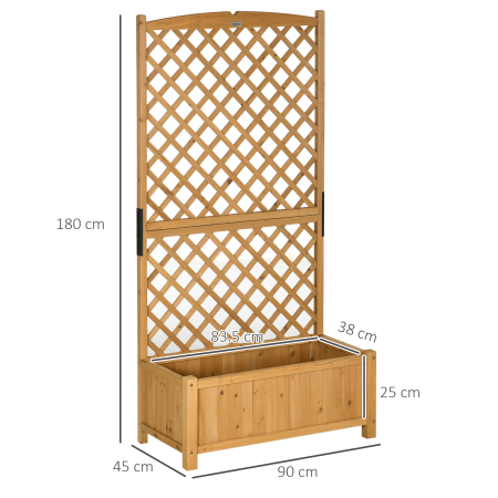  Jardiniera Verticala Lemn Galben 90×45×180 cm - Brad & Design Vertical [2]