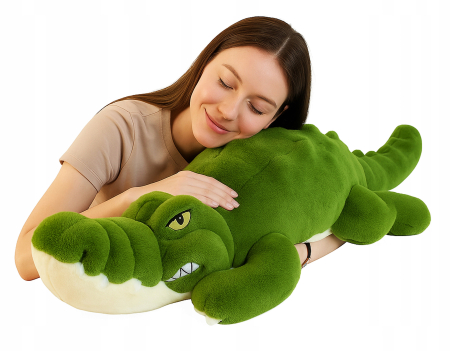 Jucarie de plus Crocodil urias 100 cm, multifunctionala 2 in 1, perna moale pentru imbratisat si relaxare, umplutura elastica din fibre, ideala pentru [4]