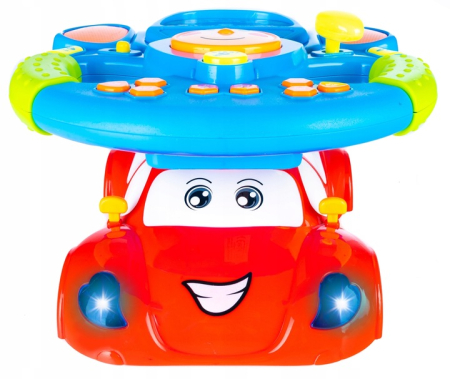 Jucarie interactiva volan muzical copii sunete si lumini, design realist, educativa, multicolor [10]