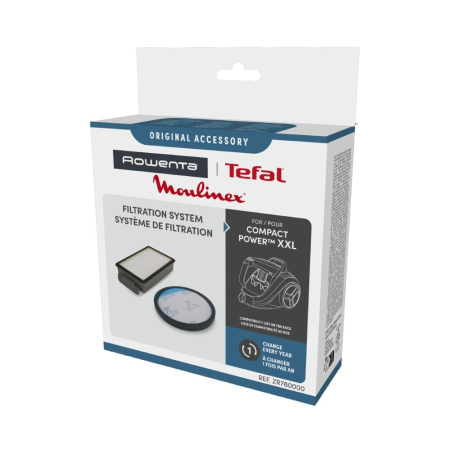 Bucatarie - Kit 2 filtre Rowenta ZR780000, compatibile cu aspiratoarele Rowenta Compact Power XXL, seriile RO48xx