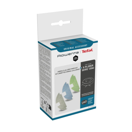 Kit 3 mopuri din microfibra Rowenta ZR130001, compatibile cu aspiratorul robot Rowenta X-Plorer S130 AI, seriile RR90xx [1]