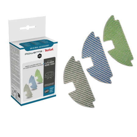 Bucatarie - Kit 3 mopuri din microfibra Rowenta ZR130001, compatibile cu aspiratorul robot Rowenta X-Plorer S130 AI, seriile RR90xx