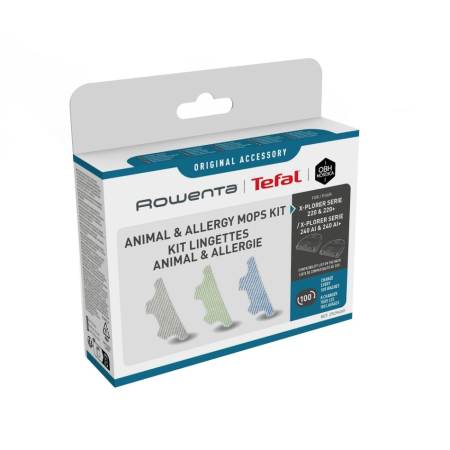 Kit 3 mopuri din microfibra Rowenta ZR294001, compatibil cu aspiratoarele robot Rowenta X-Plorer 220, 220+, 240 AI, 240 AI+, seriile RR94xx, RR96xx [1]