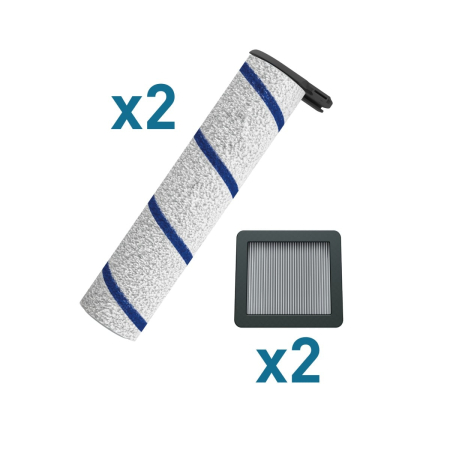 Bucatarie - Kit accesorii Rowenta ZR337A01 cu 2 role si filtre lavabile, compatibile cu aspiratorul vertical cu spalare Rowenta X-Clean 7, seriile GZ57xxx