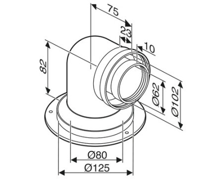 Kit de evacuare 80/125, 1000 mm pentru Ariston GENUS PREMIUM EVO HP [4]
