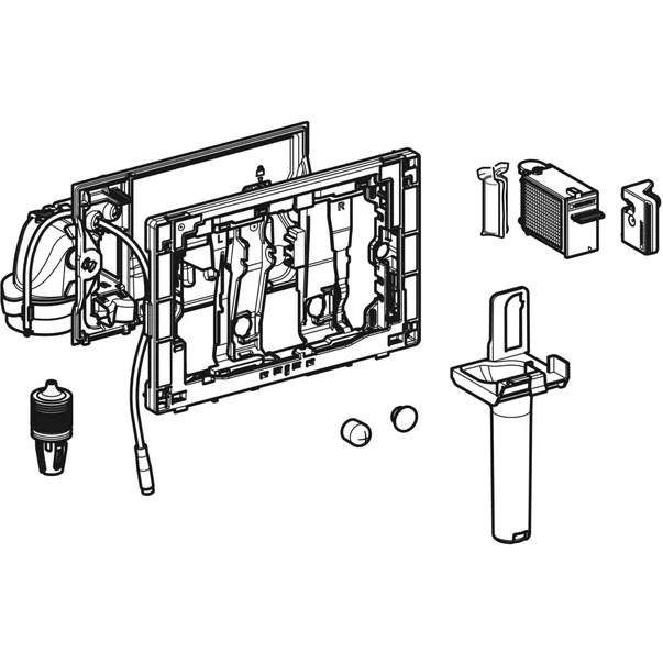 Kit Geberit DuoFresh cu declansare automata cromat pentru rezervor incastrat Sigma 8 cm [2]