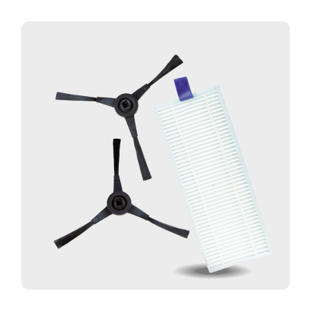 Bucatarie - Kit Rowenta ZR130002 cu filtru de inalta performanta si perii laterale, compatibil cu aspiratorul robot Rowenta X-Plorer S130 AI, seriile RR90xx