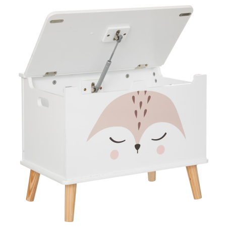 Lada depozitare Atmosphera for kids Renard, 53x33x55 cm, MDF cu picioare lemn, alb [1]