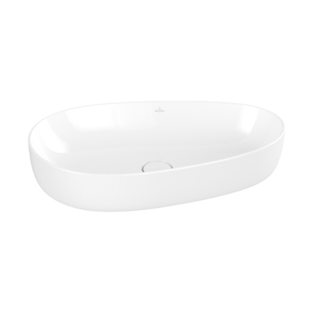 Lavoare - Lavoar asimetric pe blat, Villeroy & Boch, Antao 65, oval, alb