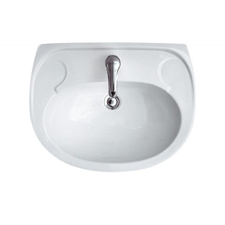 Lavoare pe blat - Lavoar baie suspendat alb Cersanit, Roma