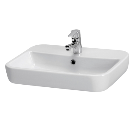 Lavoare - Lavoar Cersanit, Caspia, dreptunghiular pe blat, 60 cm, alb