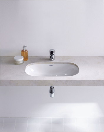 Lavoar Duravit 0338560000, D-Code, montaj sub blat, nr orificii baterie fara, preaplin, zona montaj interior, alb [1]