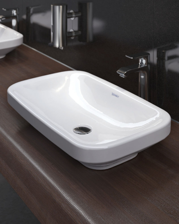 Lavoar Duravit 0349600000, DuraStyle, montaj pe blat, nr orificii baterie fara, zona montaj interior, alb [5]