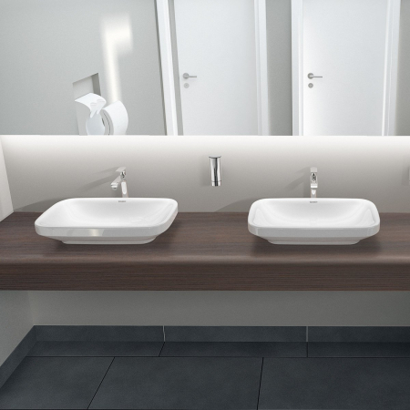 Lavoar Duravit 0349600000, DuraStyle, montaj pe blat, nr orificii baterie fara, zona montaj interior, alb [4]
