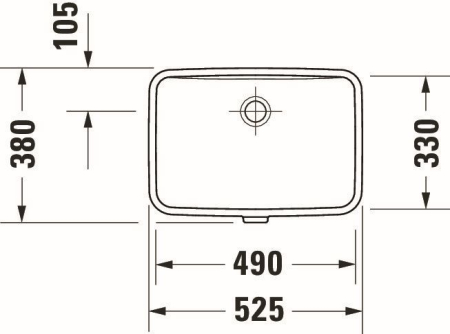 Lavoar Duravit 03954900282, NO 1, montaj sub blat, nr orificii baterie fara, zona montaj interior, alb [2]