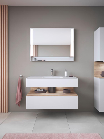 Lavoar Duravit 0398480028, Qatego, montaj sub blat, nr orificii baterie fara, zona montaj interior, alb [4]