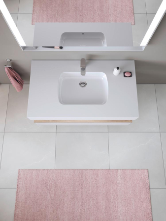 Lavoar Duravit 0398480028, Qatego, montaj sub blat, nr orificii baterie fara, zona montaj interior, alb [1]