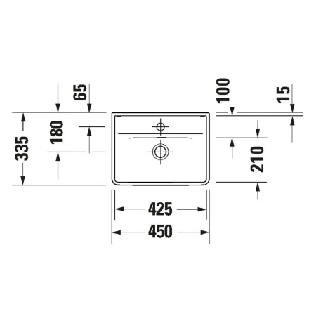 Lavoar Duravit 0738451341, D-Neo, montaj pe perete, zona montaj interior, elemente fixare ascunse, antracit [1]