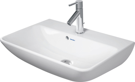 Baie - Lavoar Duravit 2343600000, ME by Starck, montaj pe perete, preaplin, zona montaj interior, elemente fixare ascunse, alb