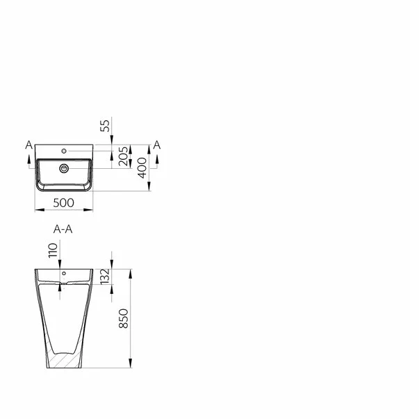 Lavoar freestanding din compozit Marmite Freya [1]