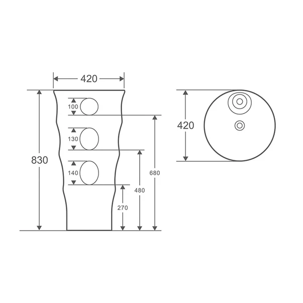 Lavoar freestanding Fluminia Novicia-B alb 42 cm [1]