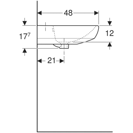 Lavoar Geberit, Selnova, 60 cm, alb [3]