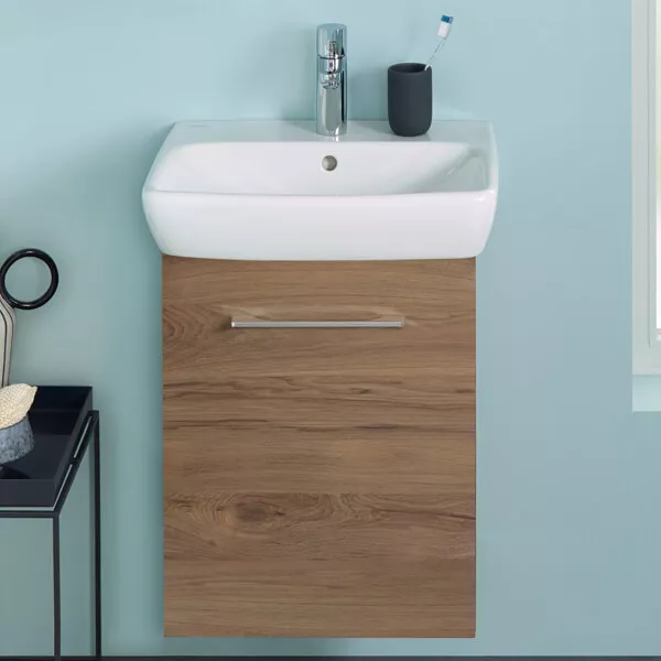 Lavoar Geberit Selnova Square, pe perete, 45 x 35 cm, alb, 500.322.01.7 [7]