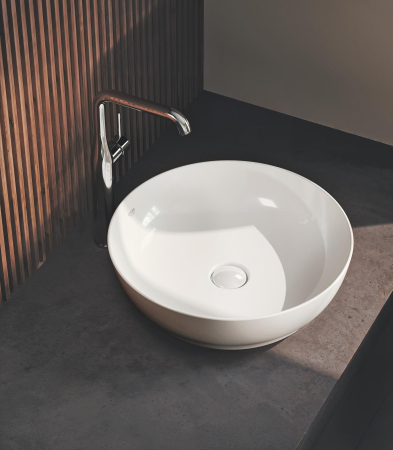 Baie - Lavoar Grohe 103560SH00, Essence, pe blat, 450 mm, fara preaplin, AquaCEramic, HyperClean, alb
