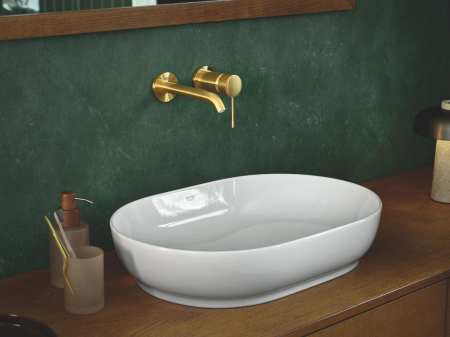 Baie - Lavoar Grohe 103563SH00, Essence, pe blat, 60 x 40 cm, fara preaplin, AquaCEramic, HyperClean, alb