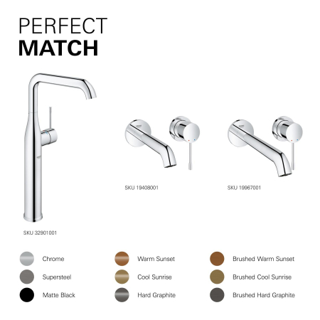 Lavoar Grohe 103563SH00, Essence, pe blat, 60 x 40 cm, fara preaplin, AquaCEramic, HyperClean, alb [29]