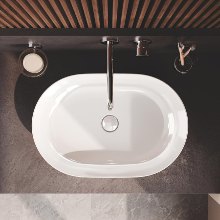 Lavoar Grohe 103563SH00, Essence, pe blat, 60 x 40 cm, fara preaplin, AquaCEramic, HyperClean, alb [14]