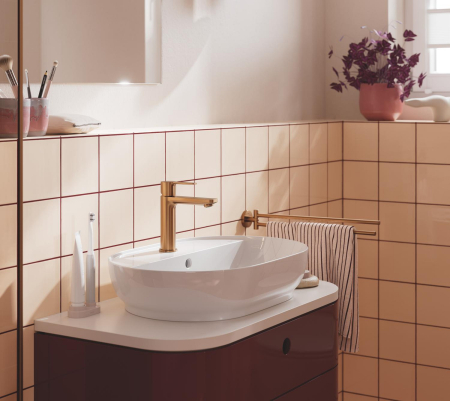 Lavoar Grohe 103566SH00, Essence, pe blat, 50 x 40 cm, cu preaplin, AquaCEramic, HyperClean, alb [9]