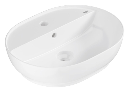 Lavoar Grohe 103566SH00, Essence, pe blat, 50 x 40 cm, cu preaplin, AquaCEramic, HyperClean, alb [2]