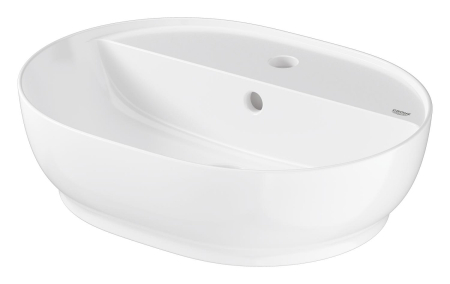 Lavoar Grohe 103566SH00, Essence, pe blat, 50 x 40 cm, cu preaplin, AquaCEramic, HyperClean, alb [5]