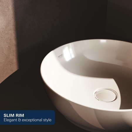 Lavoar Grohe 103566SH00, Essence, pe blat, 50 x 40 cm, cu preaplin, AquaCEramic, HyperClean, alb [35]