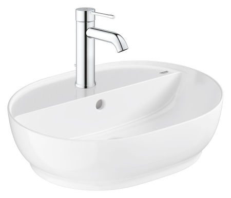 Lavoar Grohe 103566SH00, Essence, pe blat, 50 x 40 cm, cu preaplin, AquaCEramic, HyperClean, alb [6]