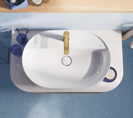 Lavoar Grohe 103566SH00, Essence, pe blat, 50 x 40 cm, cu preaplin, AquaCEramic, HyperClean, alb [21]