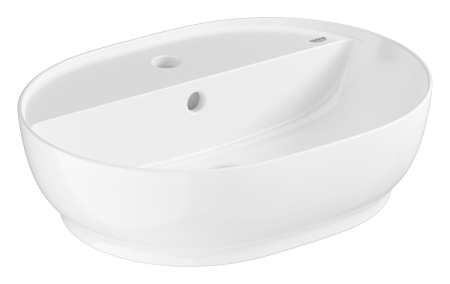 Lavoar Grohe 103566SH00, Essence, pe blat, 50 x 40 cm, cu preaplin, AquaCEramic, HyperClean, alb [1]