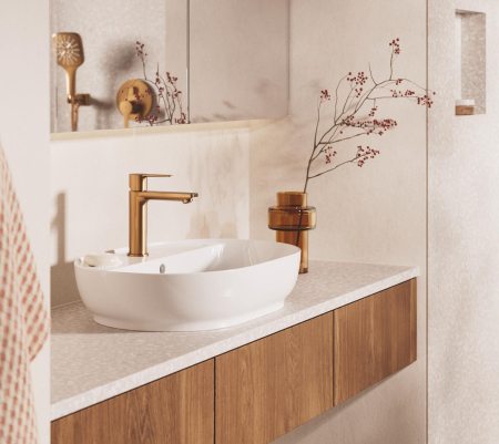Baie - Lavoar Grohe 103569SH00, Essence, pe blat, 60 x 40 cm, cu preaplin, HyperClean, AquaCeramic, alb