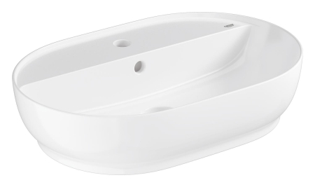 Lavoar Grohe 103569SH00, Essence, pe blat, 60 x 40 cm, cu preaplin, HyperClean, AquaCeramic, alb [2]