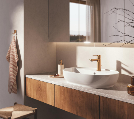Lavoar Grohe 103569SH00, Essence, pe blat, 60 x 40 cm, cu preaplin, HyperClean, AquaCeramic, alb [1]
