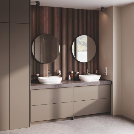 Lavoar Grohe 103569SH00, Essence, pe blat, 60 x 40 cm, cu preaplin, HyperClean, AquaCeramic, alb [28]