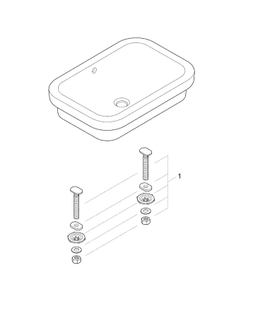 Lavoar Grohe 39124001, 168 mm, 422 mm, 600 mm, 1 cuve, suprafata antiaderent, in blat, fara nr orificii baterie, Alb [3]