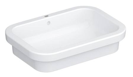 Baie - Lavoar Grohe 39124001, 168 mm, 422 mm, 600 mm, 1 cuve, suprafata antiaderent, in blat, fara nr orificii baterie, Alb