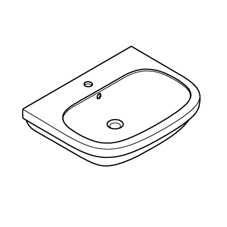 Lavoar Grohe 39323000, 150 mm, 515 mm, 35 mm, 650 mm, 1 cuve, 1 nr orificii baterie, pe perete, ceramica sanitara, Alb [3]